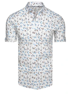 Pánské bílé tričko s krátkým rukávem model 21989523 - Dstreet