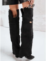 Dámské semišové černé kozačky Dstreet model 21993087 - FashionStreet