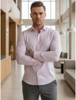 Pánska elegantná hladká svetlofialová košeľa SLIM FIT FashionStreet DX2683 Pánska elegantná hladká svetlofialová košeľa SLIM FIT FashionStreet DX2683