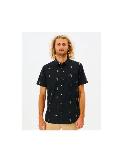 Tričko RIP CURL Hula Breach S/S, čierne Tričko RIP CURL Hula Breach S/S, čierne