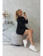 Šaty s kravatou čierne