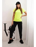 Dámska bavlnená blúzka s krátkym rukávom Neon Yellow Dámska bavlnená blúzka s krátkym rukávom Neon Yellow