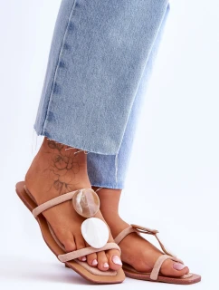 semišové pantofle zdobené Nude Victoria