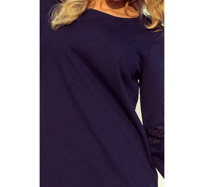 Tmavě modré šaty s krajkou model 6323925 - numoco Tmavě modré šaty s krajkou model 6323925 - numoco