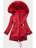 DAMSKA PARKA ZIMOWA Z I KAPTUREM CZERWONA model 21242000 - Libland DAMSKA PARKA ZIMOWA Z I KAPTUREM CZERWONA model 21242000 - Libland