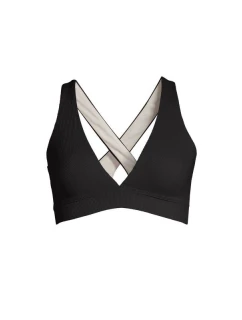 CASALL Bikiny s výstrihom do V a prekríženým chrbtom Black