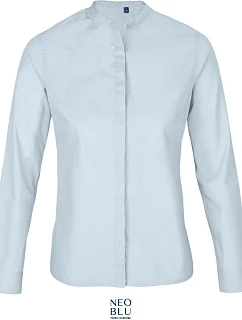 NEOBLU Bart Women Popelínová blúzka s dlhými rukávmi 24.3787 soft blue