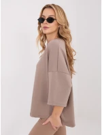 Bluzka MJ BZ model 21782527 ciemny bezowy - FPrice Bluzka MJ BZ model 21782527 ciemny bezowy - FPrice