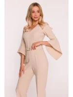 Kombinéza s rukávy béžová model 21319111 - STYLOVE