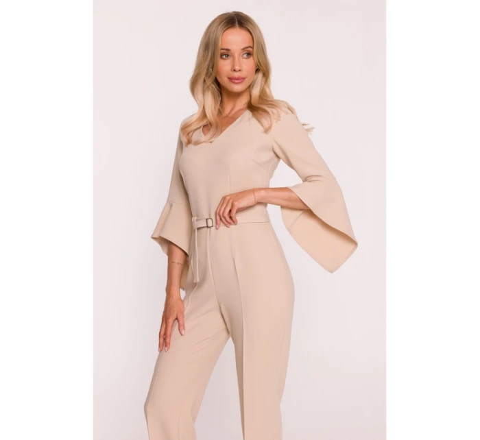 Kombinéza s rukávy béžová model 21319111 - STYLOVE