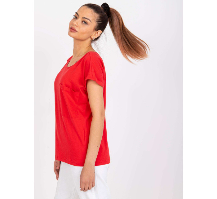 Červené tričko s bavlnou Ventura MAYFLIES