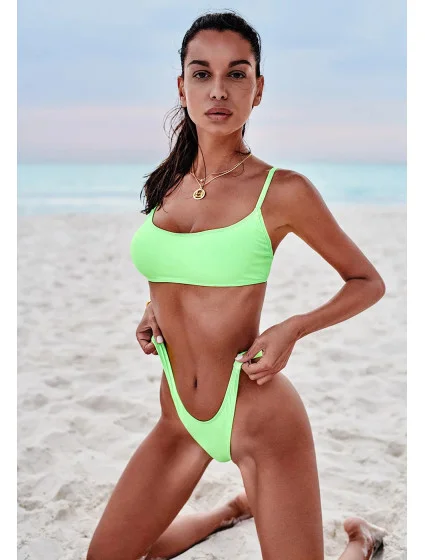 Zvodné dvojdielne plavky Mexico Beach zelená - Obsessive