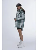 Zelená dámská košilová bunda model 18359824 - Ann Gissy Zelená dámská košilová bunda model 18359824 - Ann Gissy