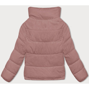 Ružová dámska zimná bunda so stojačikom (16M9107-46)