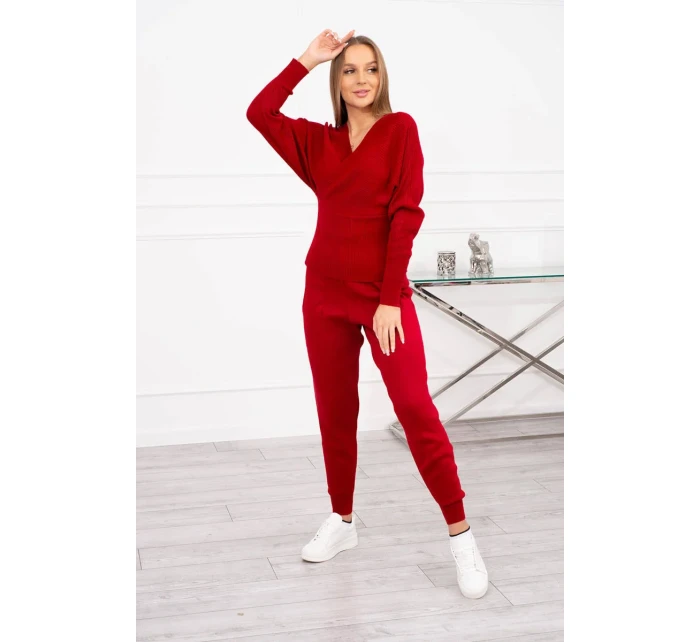 Dvojdielny sveter červený