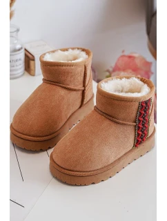 Śniegowce Botki Ocieplane Dziecięce Camel Leonora