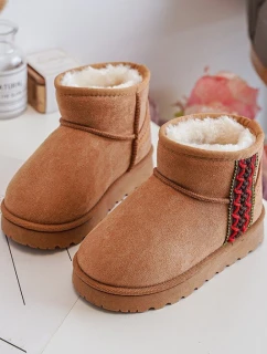 Śniegowce Botki Ocieplane Dziecięce Camel Leonora