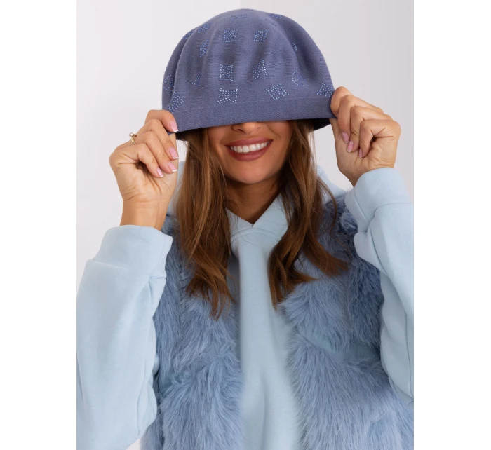 Czapka AT CZ model 18985157 ciemny niebieski - FPrice