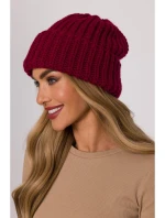 M895 Rebrovaná čiapka - bordová