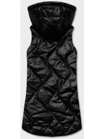 Čierna dámska vesta s kapucňou (B0129-1)