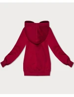 Červená volná klokaní mikina s kapucí model 21395711 - S'WEST