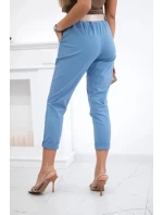Kalhoty model 20815706 s páskem džínovina - K-Fashion