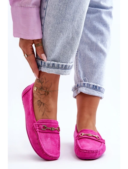 Dámské klasické semišové mokasíny růžové model 21625465 - Boto Dámské klasické semišové mokasíny růžové model 21625465 - Boto