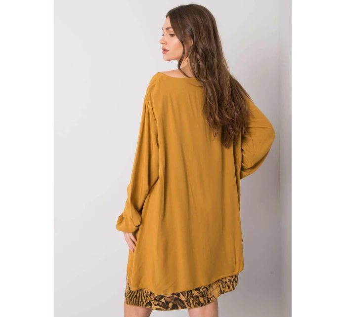 Šaty DHJ SK 21451.50 tmavo žltá