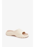Dámske penové papuče Big Star - béžové