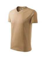 V-neck tričko unisex písková V-neck tričko unisex písková
