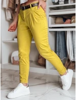 Dámské kalhoty chinos s páskem hořčicové Dstreet model 21986420 - FashionStreet