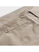 Tenká béžová dámska bunda s podšívkou (B8128-12)