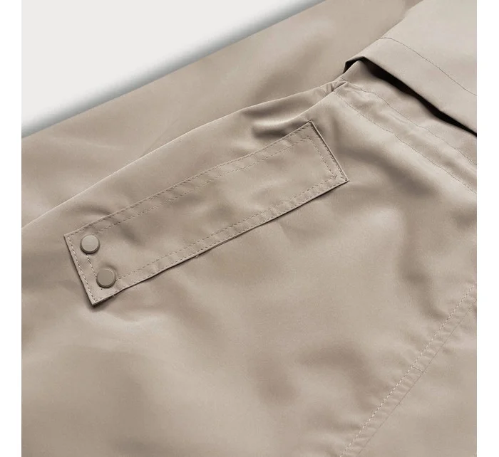 Tenká béžová dámska bunda s podšívkou (B8128-12)