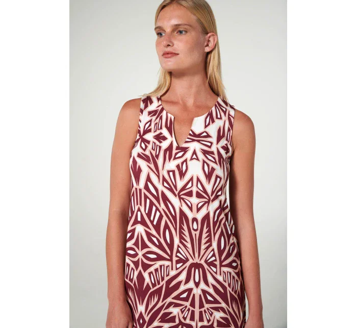 Šaty bez rukávů s potiskem model 19697423 - Vamp Šaty bez rukávů s potiskem model 19697423 - Vamp