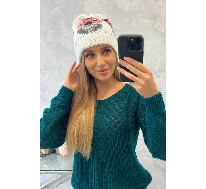 Dámska čiapka Ofelia K349 biela Dámska čiapka Ofelia K349 biela