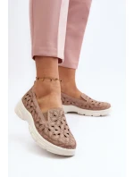 Ażurowe Półbuty Damskie Różowe Emilei Ażurowe Półbuty Damskie Różowe Emilei