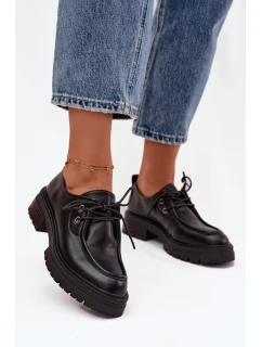 Dámské polobotky z eko kůže černé Adrelle