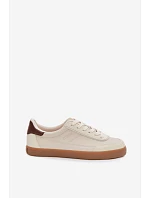 Dámské tenisky z eko kůže Big Star model 22064196 světle béžové - Big Star Shoes Dámské tenisky z eko kůže Big Star model 22064196 světle béžové - Big Star Shoes