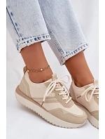 Dámské tenisky na platformě Big Star TT274278 Béžové