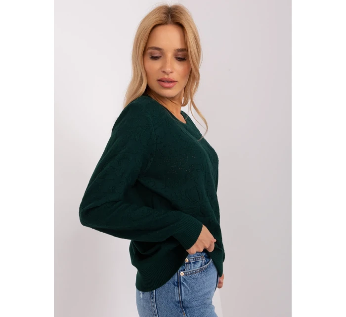 Sweter AT SW model 18955526 ciemny zielony - FPrice