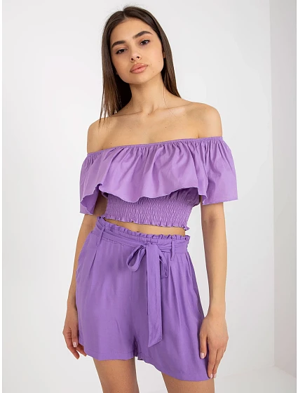 Šortky model 18375385 fialová - FPrice Šortky model 18375385 fialová - FPrice