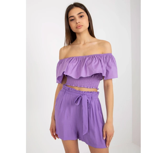 Šortky model 18375385 fialová - FPrice Šortky model 18375385 fialová - FPrice