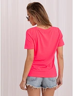 T shirt RV TS model 22223017 fluo różowy - FPrice T shirt RV TS model 22223017 fluo różowy - FPrice