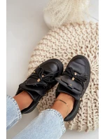 Dámské Sneakersy Na Platformě Černé model 21682850 - Boto Dámské Sneakersy Na Platformě Černé model 21682850 - Boto