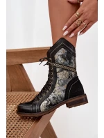 Dámské kotníkové boty z pravé kůže model 21714256 - Maciejka