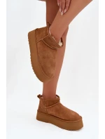 Dámské sněhule z přírodního semiše Camel Mairene