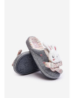 Detské papuče Bunny s hrubou podrážkou sivé Dasca