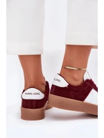 Dámske semišové tenisky Daniel Lopez Just Dare - bordová