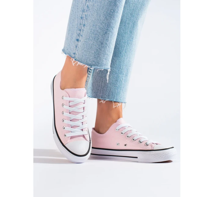 Pohodlné tenisky dámské růžové bez podpatku Pohodlné tenisky dámské růžové bez podpatku