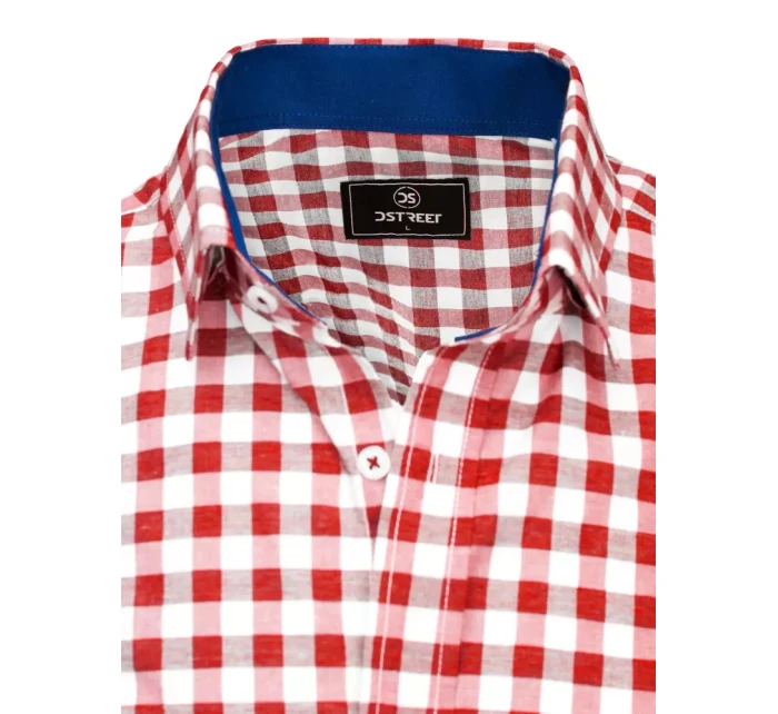 Pánská kostkovaná košile s krátkým rukávem Dstreet model 21963489 - FashionStreet